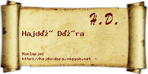 Hajdú Dóra névjegykártya